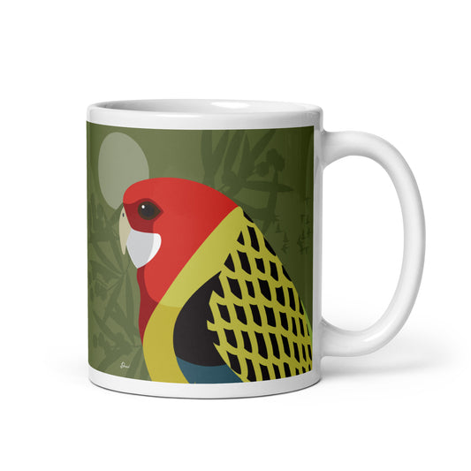 Eastern Rosella –– Australian bird mugs