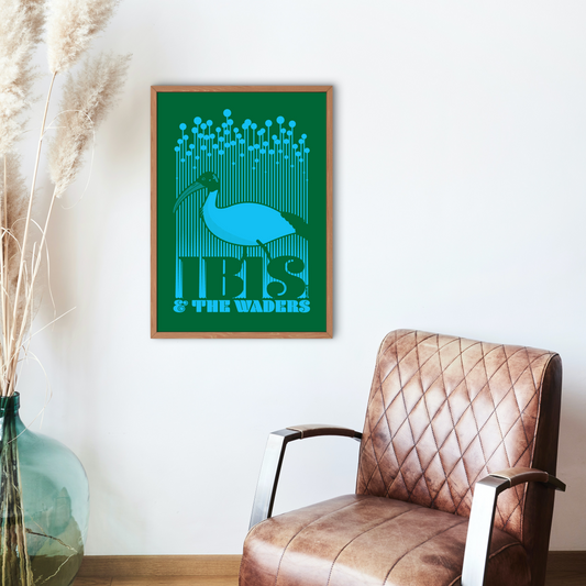 Ibis & the Waders – Australian bird poster